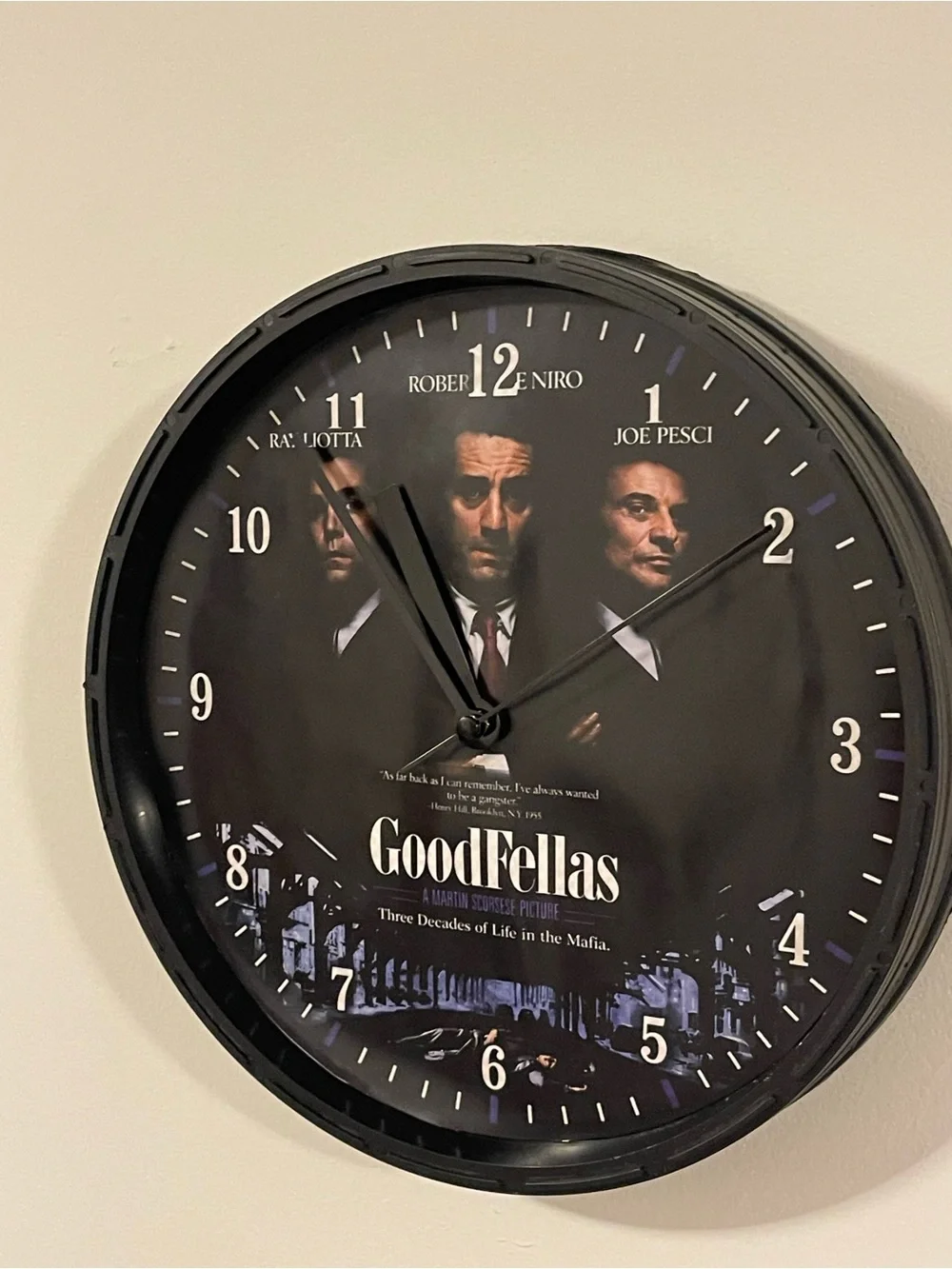 Movie-Themed Wall Clock - Black